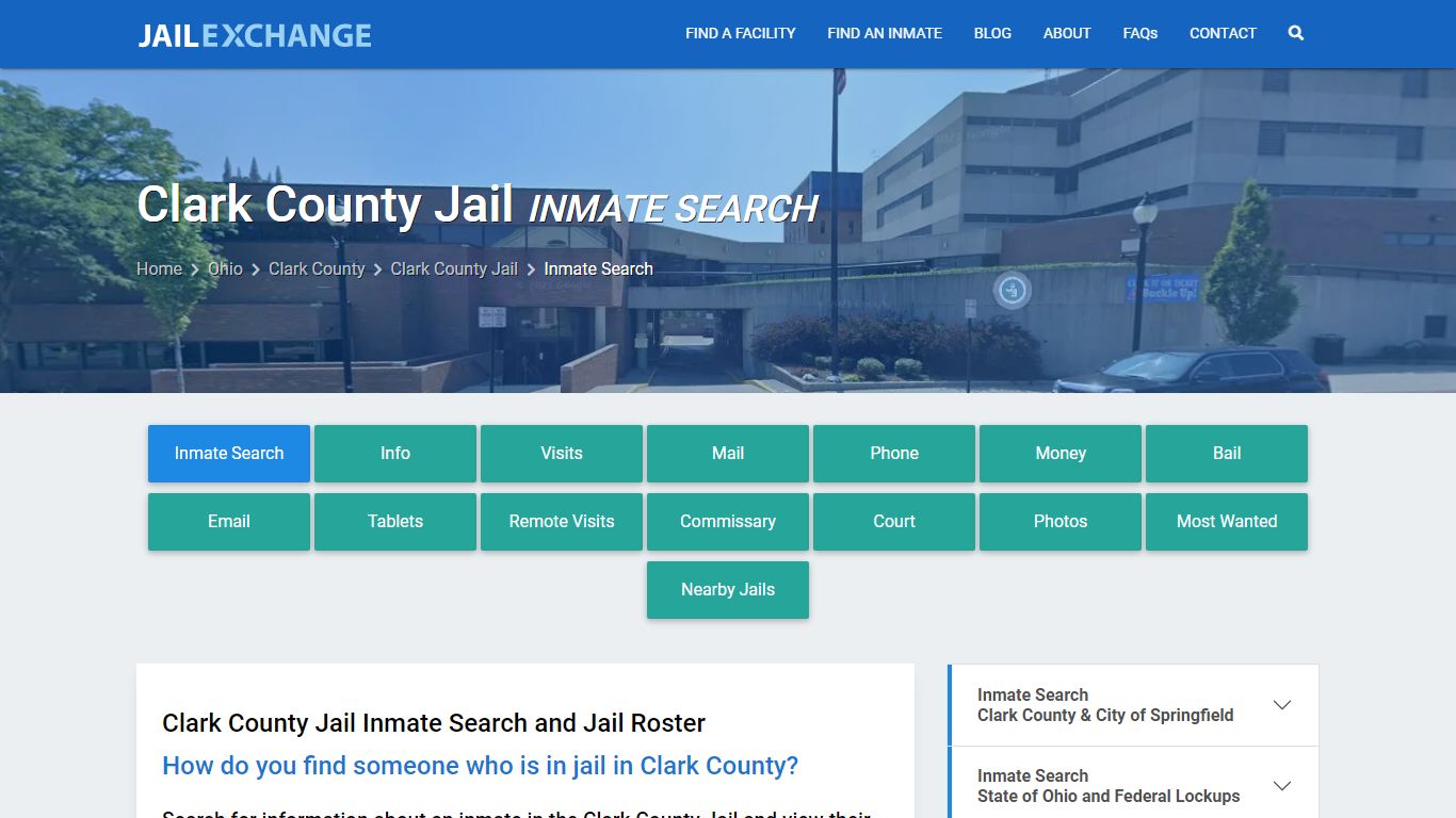 Inmate Search: Roster & Mugshots - Clark County Jail, OH